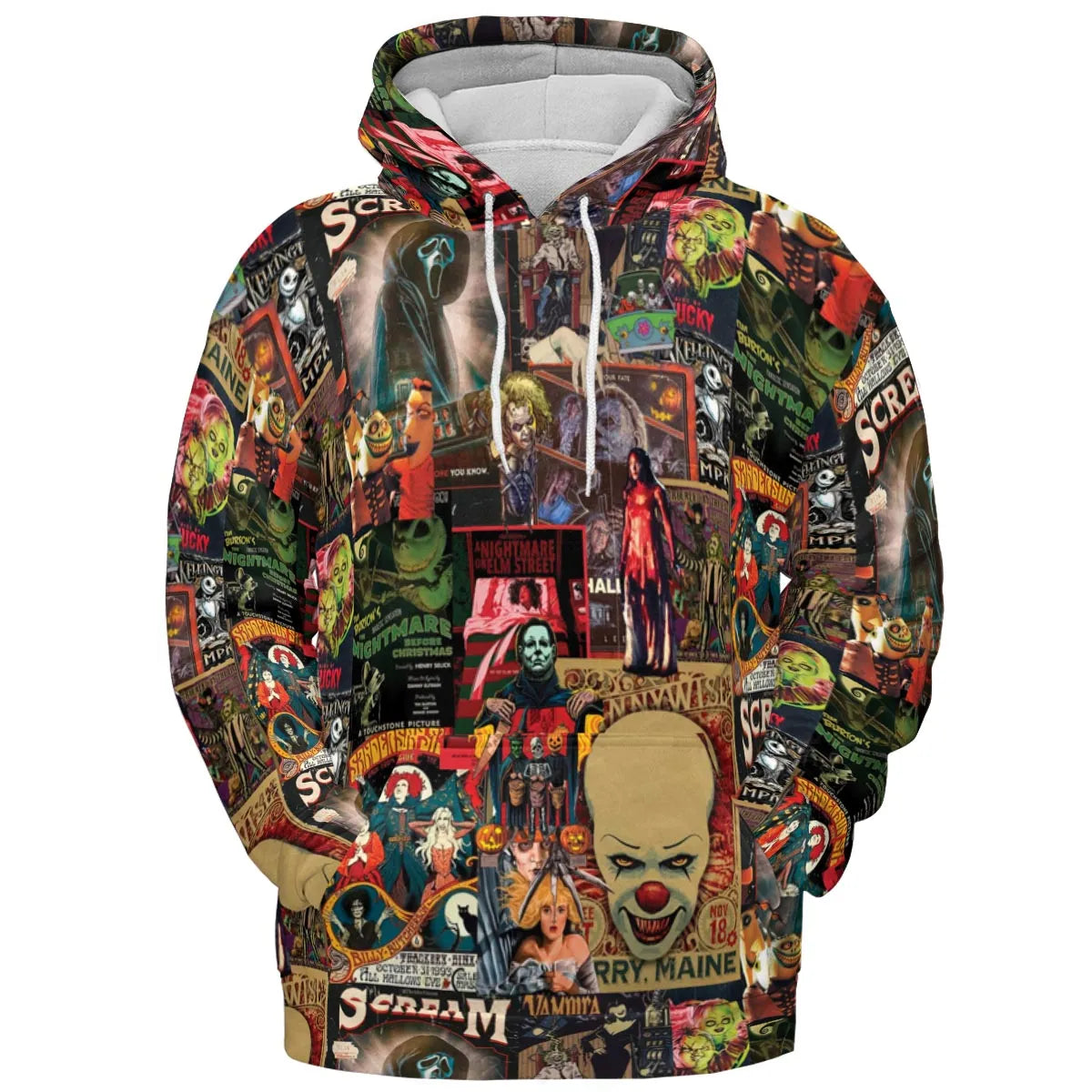 Vintage Scary All-over Print Hoodie
