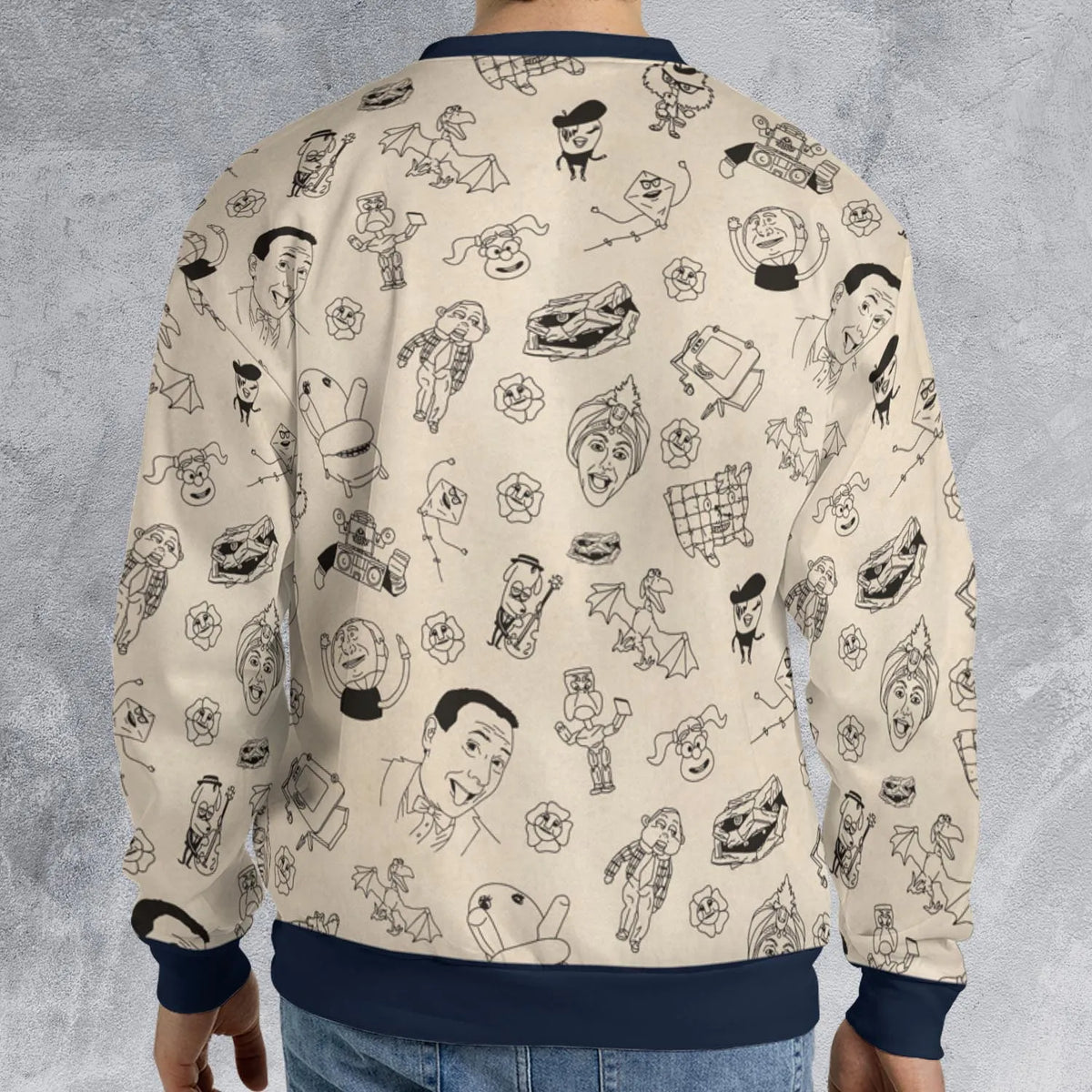 Pee-Wee's Playhouse Characters All-over Print Sweatshirt