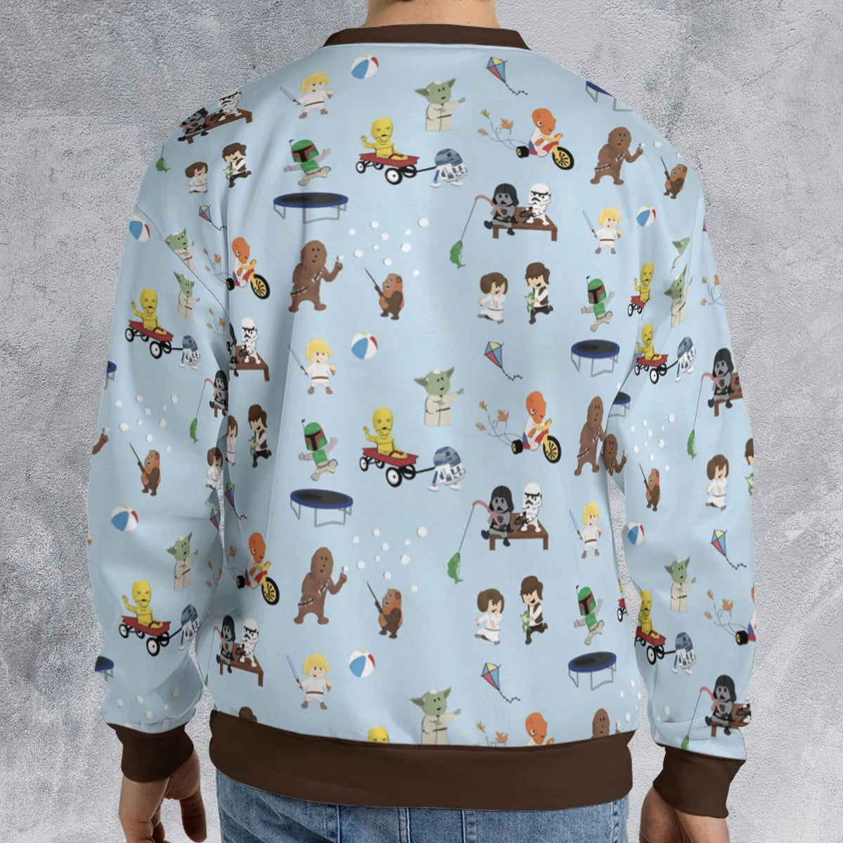 Go Fishing with Star Wars Characters All-over Print Sweatshirt