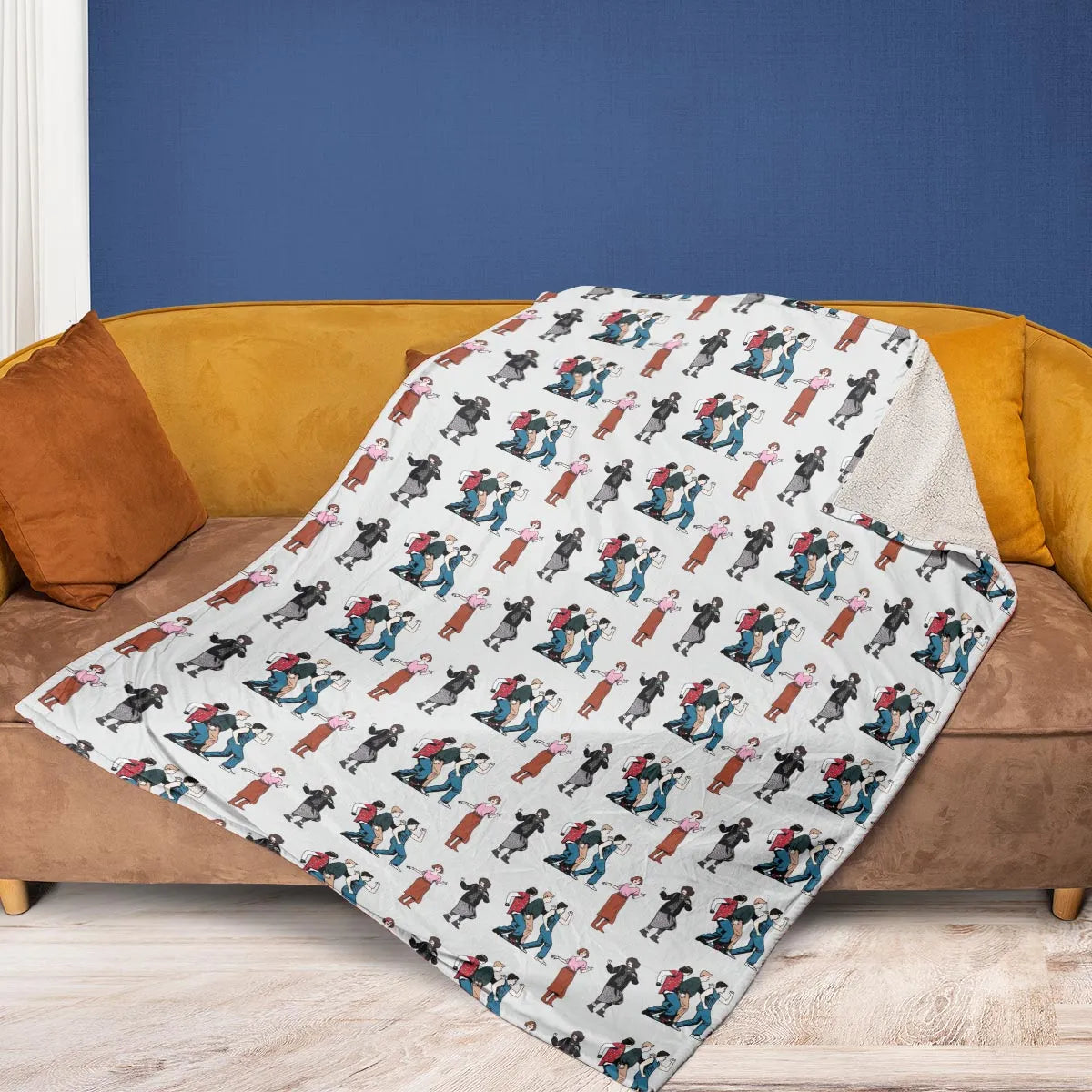 The Breakfast Club Characters Pattern Fleece Blanket
