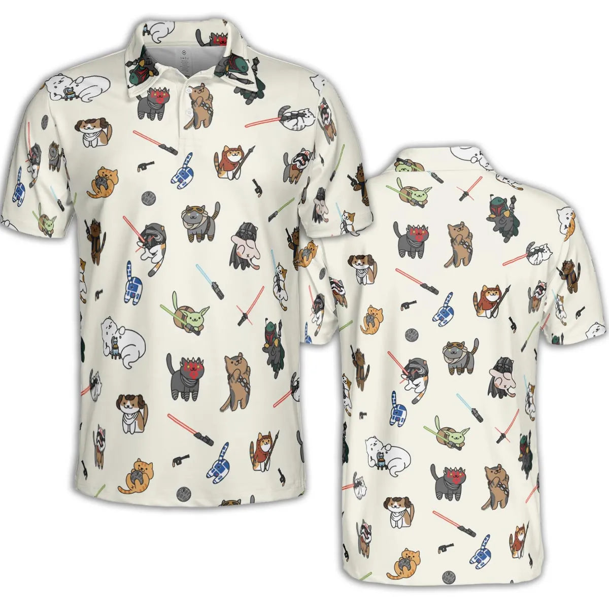 Star Wars Characters As Cats AOP Men/Women Polo Shirt