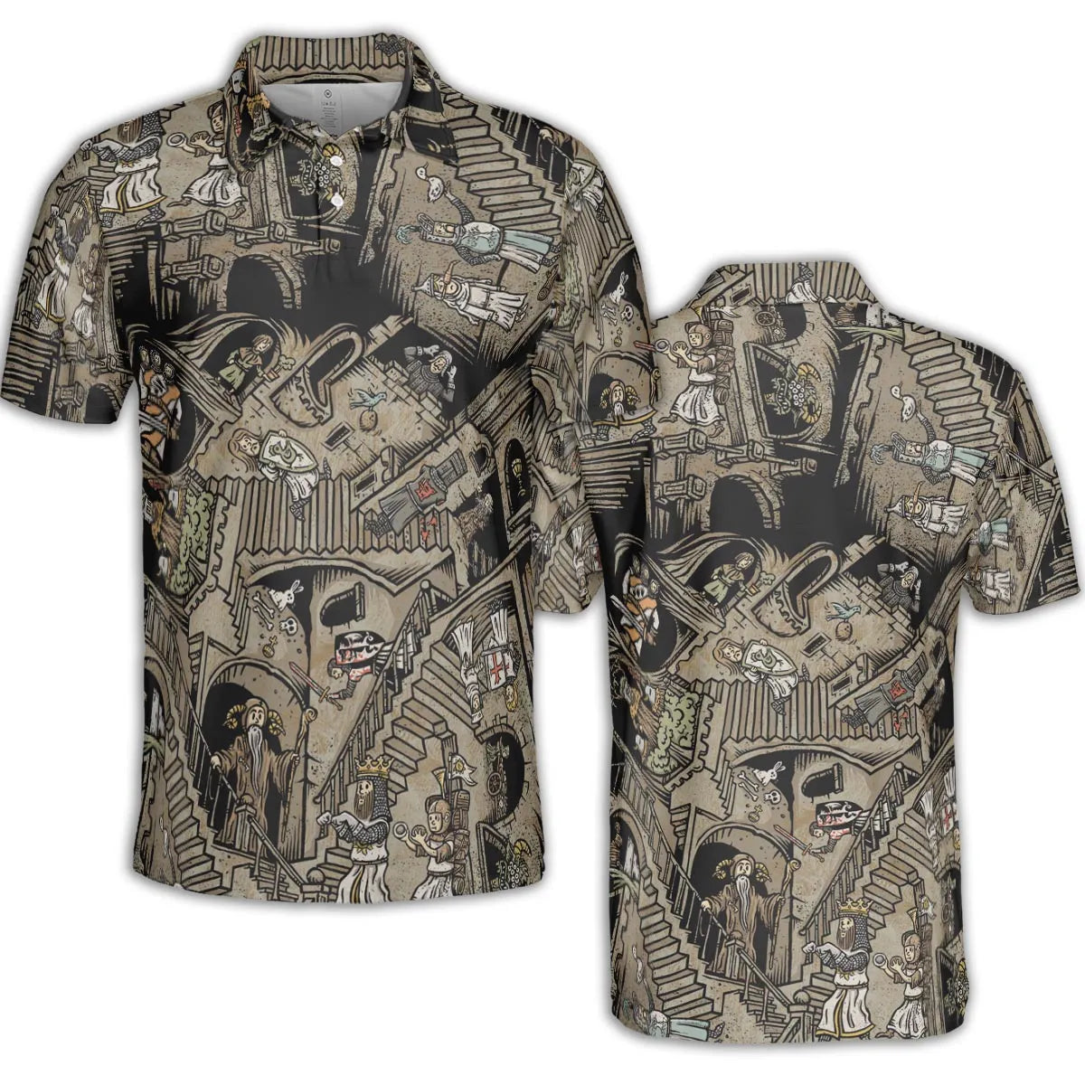 Monty Escher’s Relativity AOP Men/Women Polo Shirt