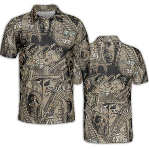 Monty Escher’s Relativity AOP Men/Women Polo Shirt
