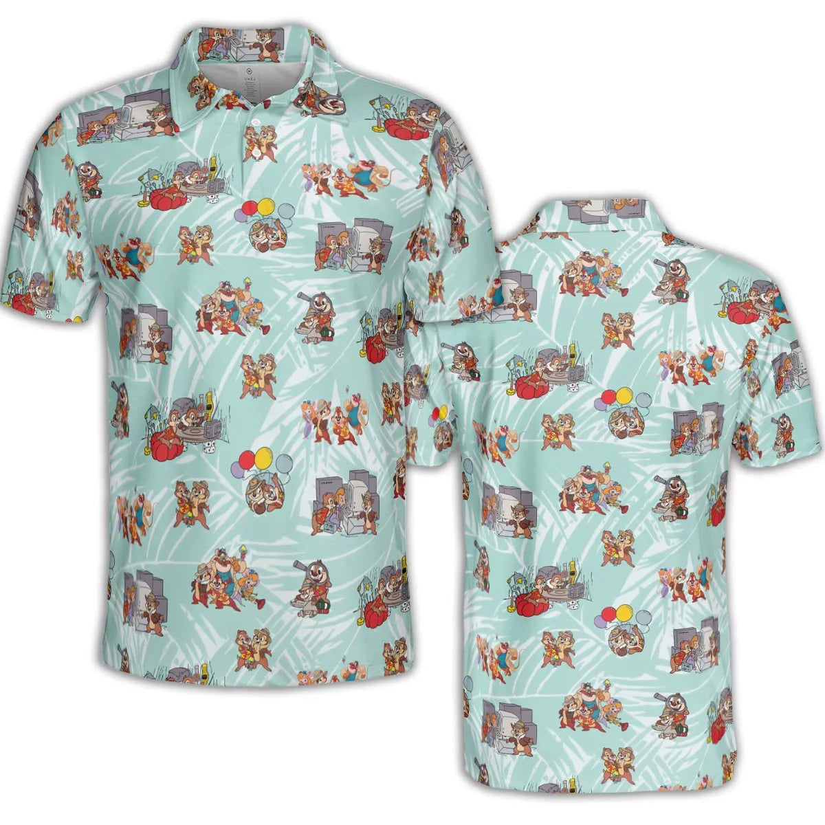 Rescue Team Chip 'n Dale Rescue Rangers AOP Men/Women Polo Shirt
