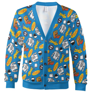 Jerry Seinfeld Comedian Pattern Cardigan