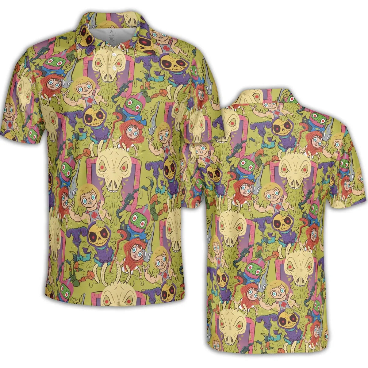 Victims of the Slime Pit He-Man and the Masters of the Universe AOP Men/Women Polo Shirt