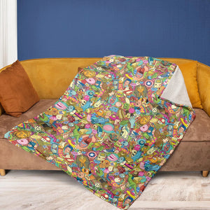 Nostalgia Toys Pop Culture Toys Fleece Blanket