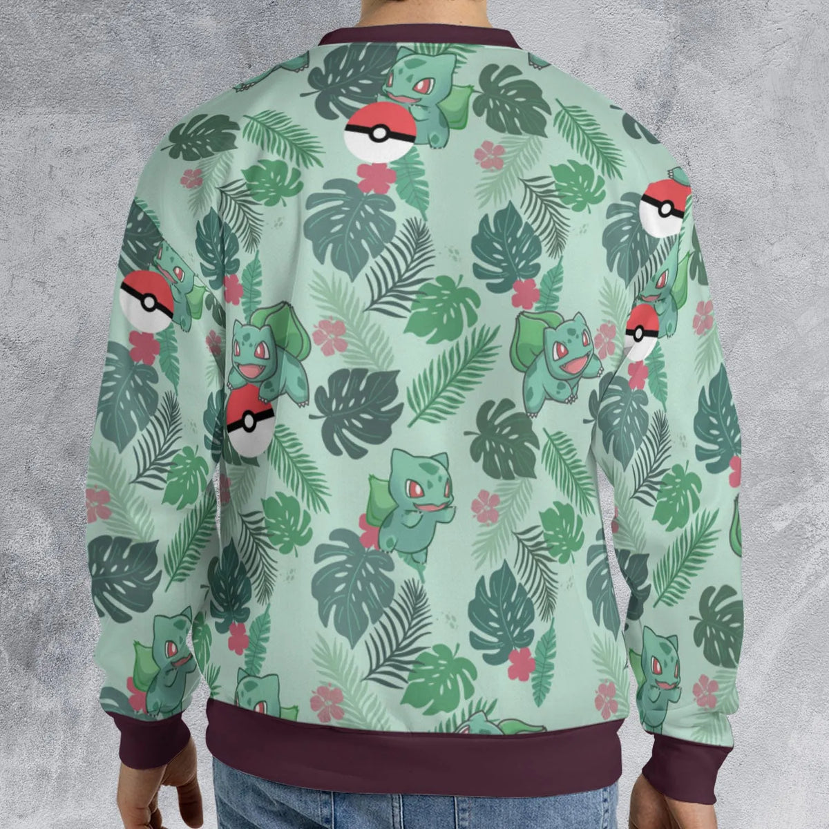Bulbasaur Pokemon Pattern All-over Print Sweatshirt