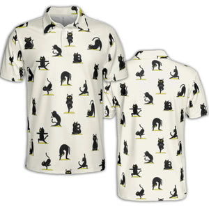 Bombay Cat Yoga Pattern AOP Men/Women Polo Shirt