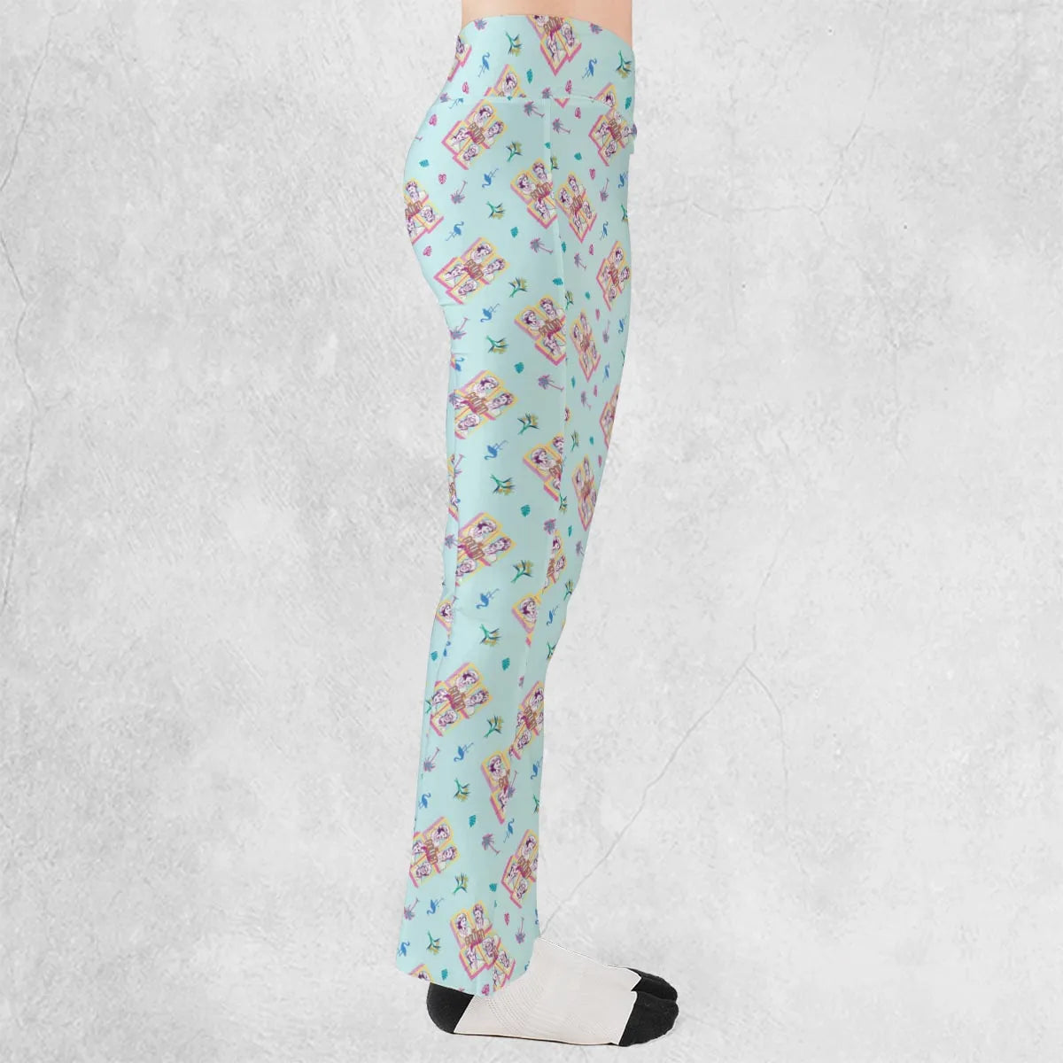 Golden Girls Patterned Flare Leggings