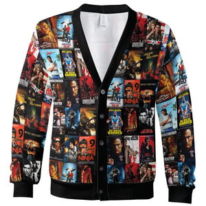 Action Icons 80s Action Movies Cardigan