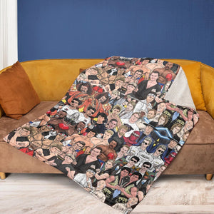 Martial Arts Stars Fleece Blanket