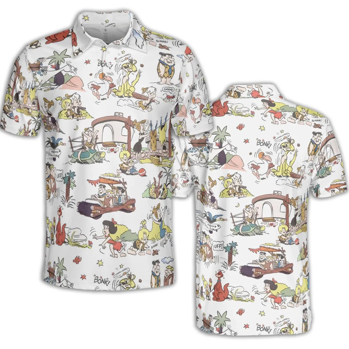 Stone Age Life The Flintstone AOP Men/Women Polo Shirt