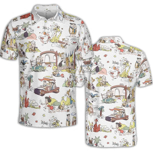 Stone Age Life The Flintstone AOP Men/Women Polo Shirt