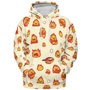 Calcifer Howl’s Moving Castle All-over Print Hoodie