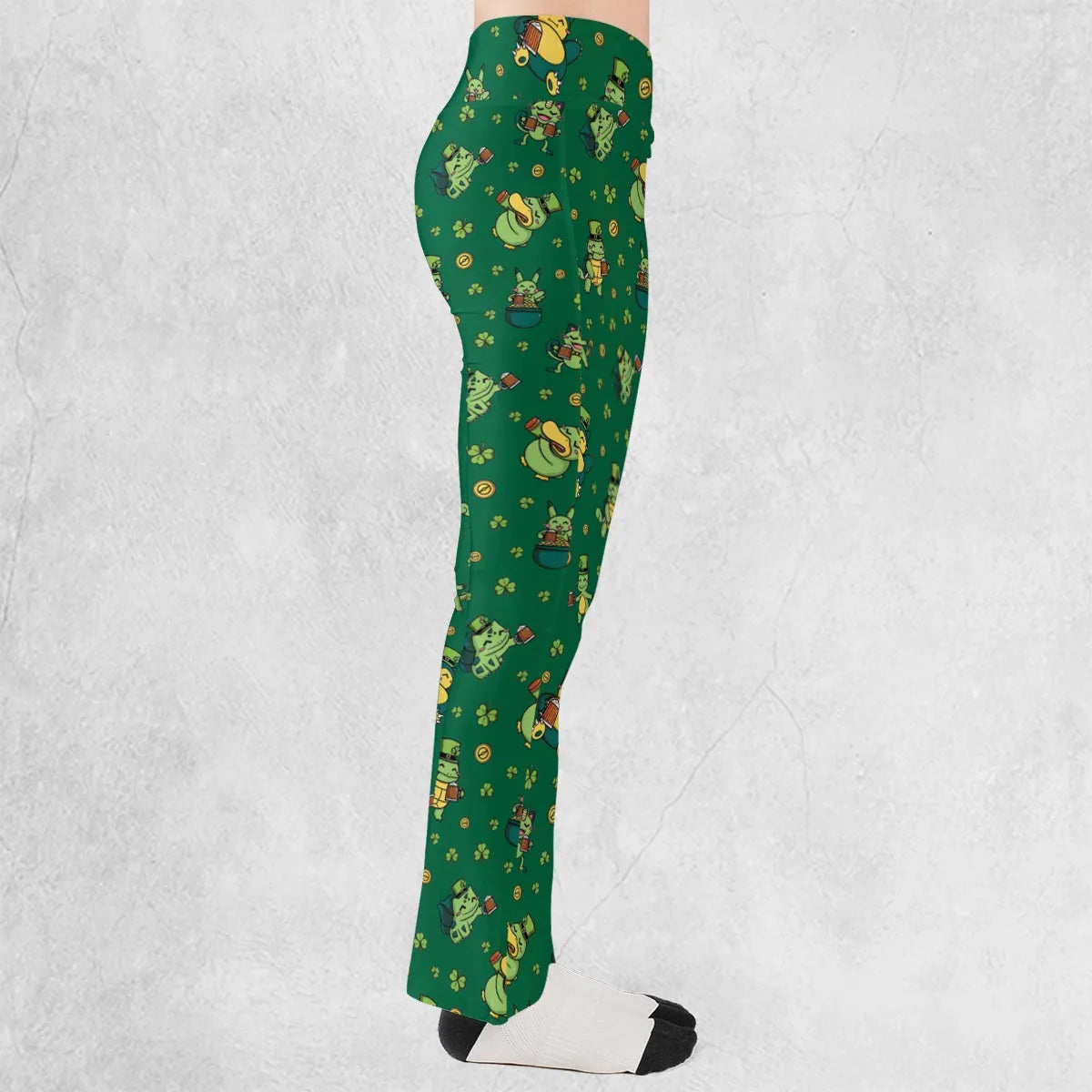 Happy St. Patrick day Pokemon Green Flare Leggings