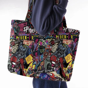 Spider-Punk Get Punked Across Spider-Verse Large Tote Bag