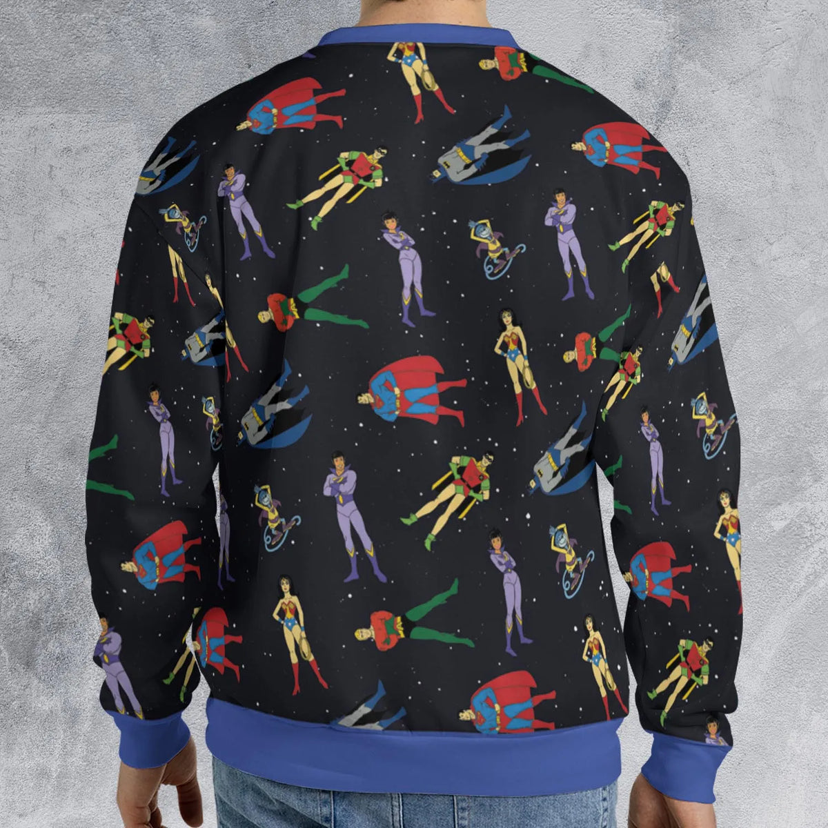 The Super Powers Team Super Friends All-over Print Sweatshirt