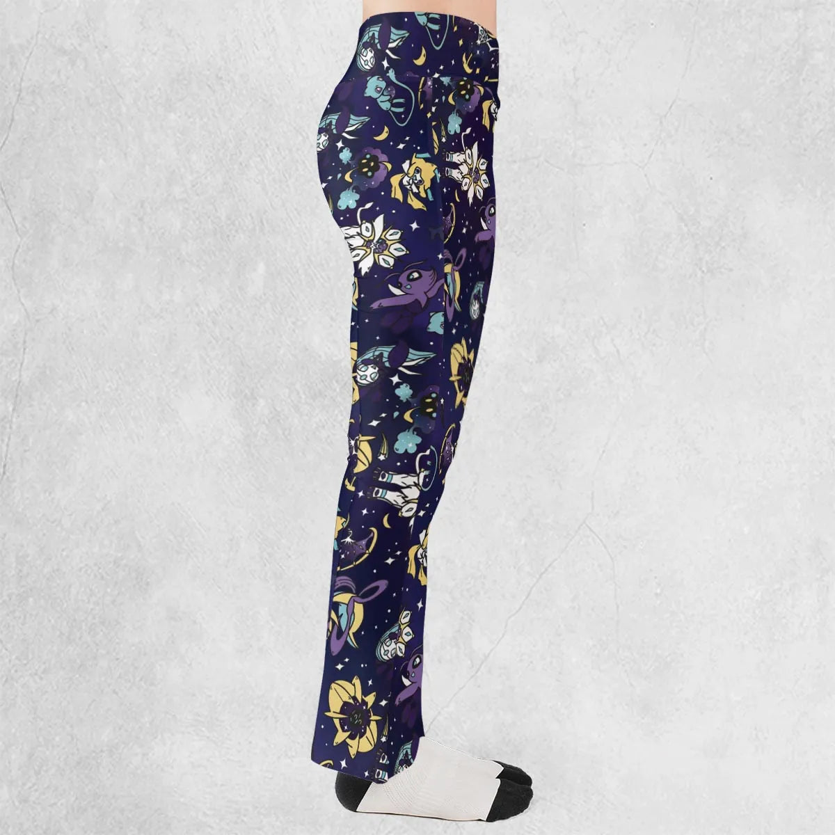 Galaxy Mew Psychic Type Pokemon Flare Leggings