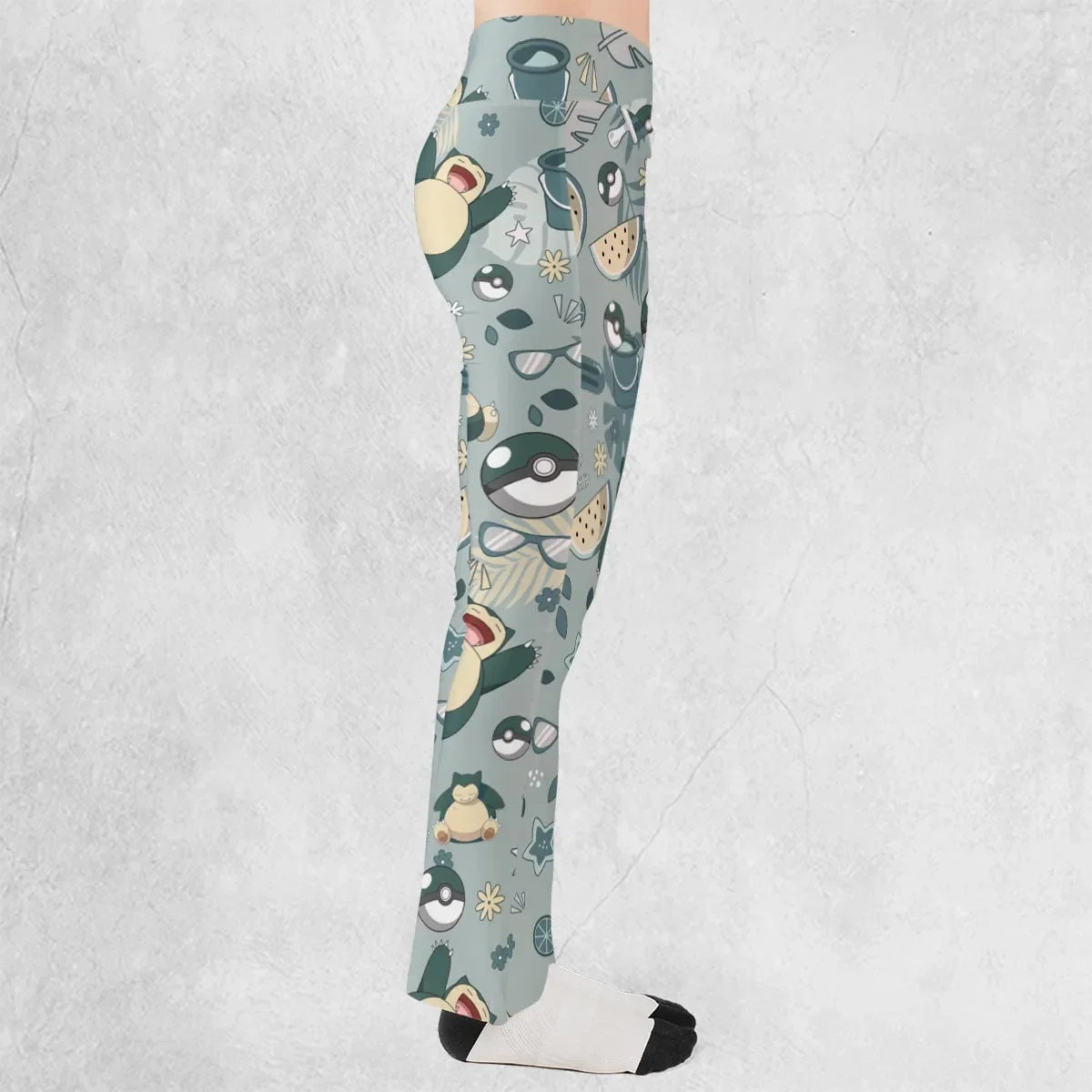 Summer Relax Snorlax Pokemon Flare Leggings