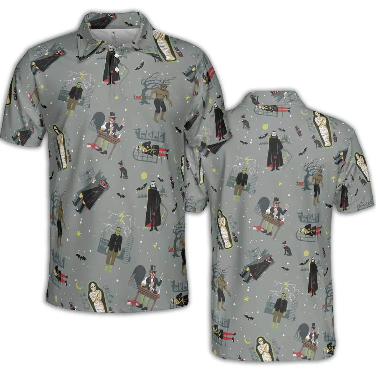 Classic Monsters Halloween AOP Men/Women Polo Shirt