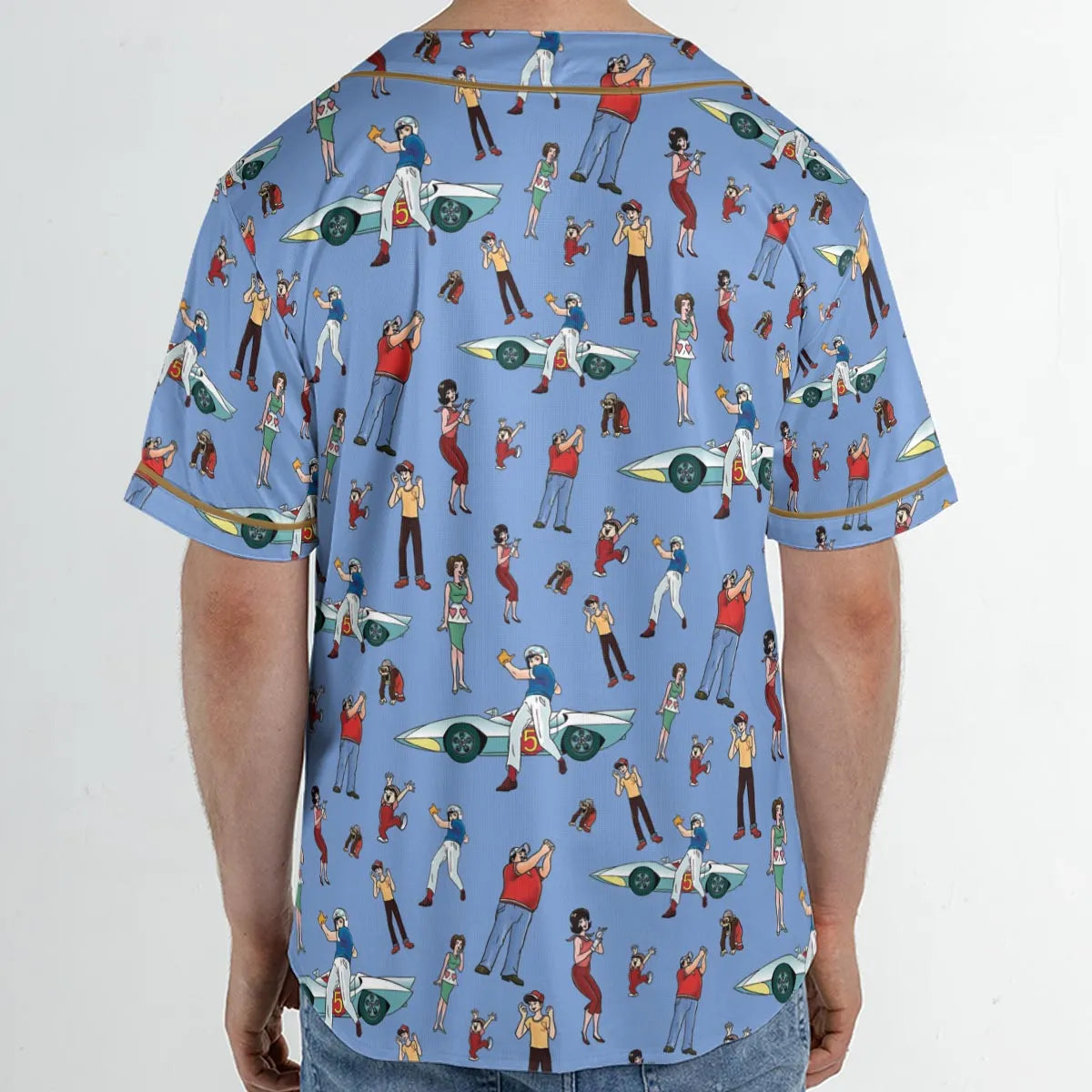 Speed Racer Characters Pattern Unisex Baseball Jersey