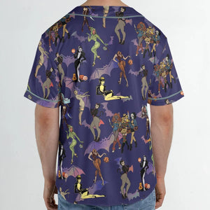 Horror Pin Up Girls Unisex Baseball Jersey