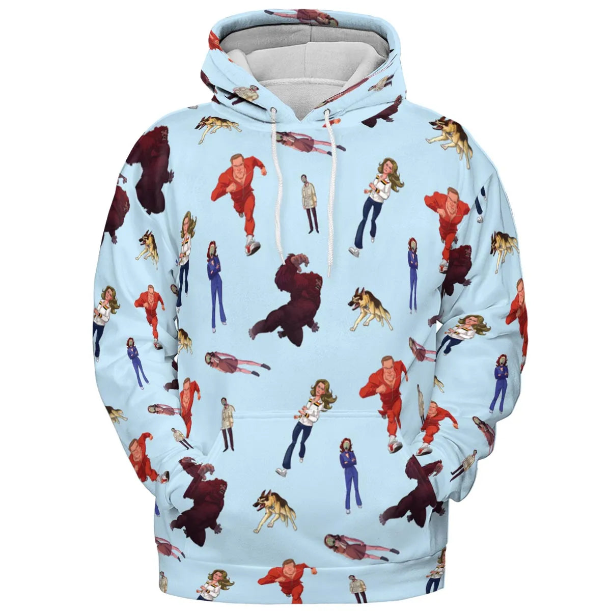 The Six Million Dollar Man and the Bionic Woman All-over Print Hoodie