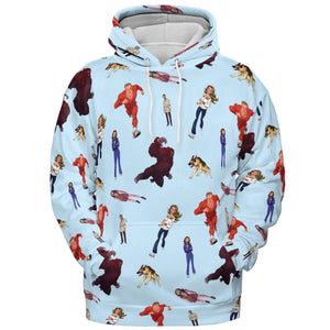 The Six Million Dollar Man and the Bionic Woman All-over Print Hoodie