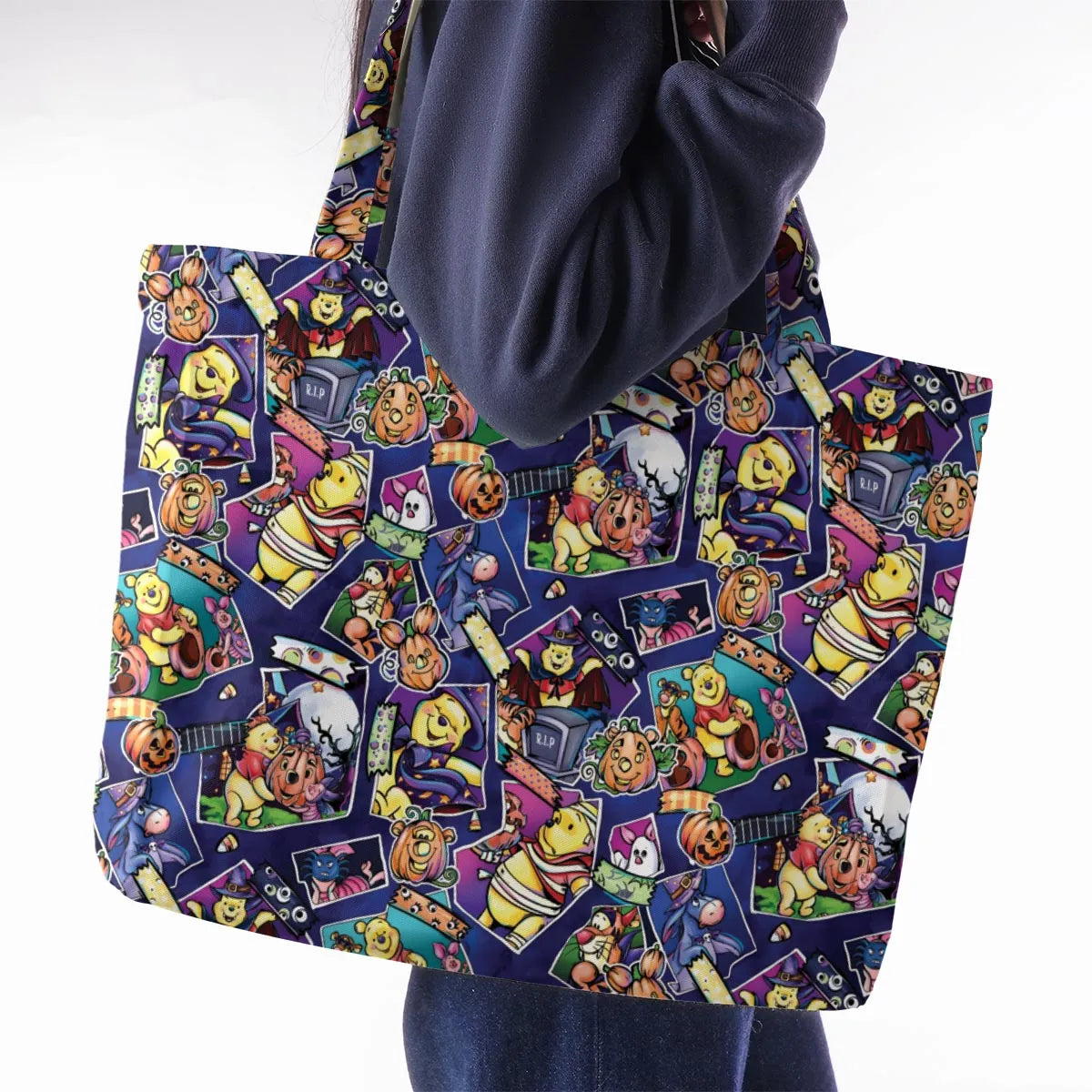 Pooh Bear Halloween Large Tote Bag