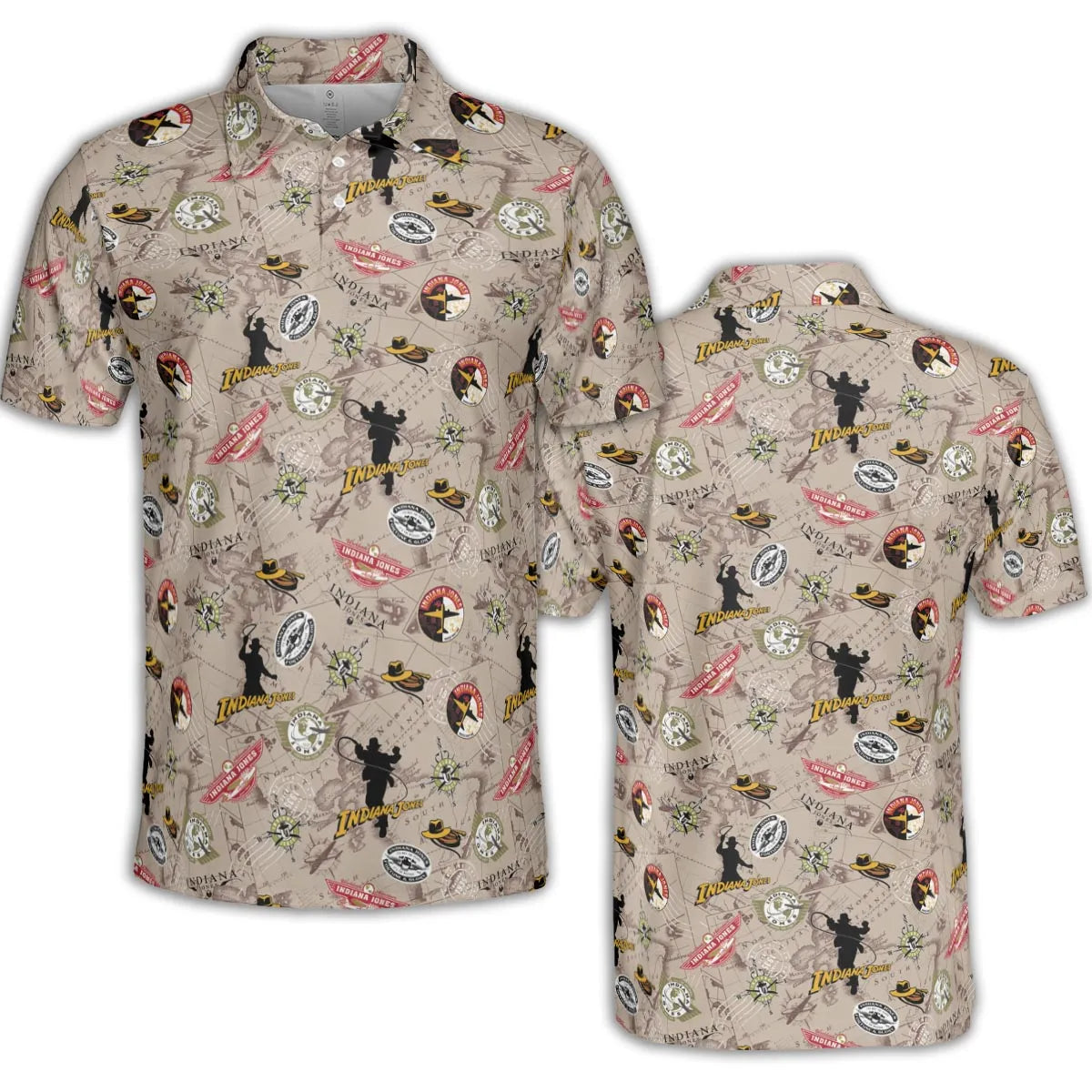 Indiana Jones Patterns AOP Men/Women Polo Shirt