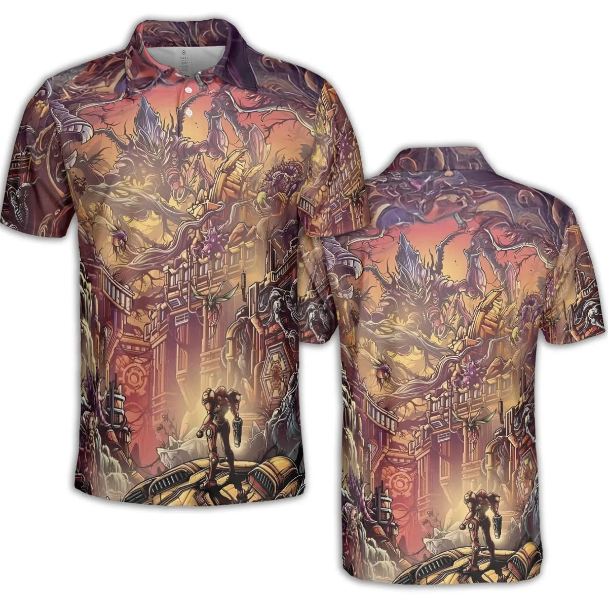 Metroid Prime AOP Men/Women Polo Shirt