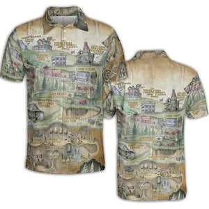 The Goonies Adventure Map AOP Men/Women Polo Shirt