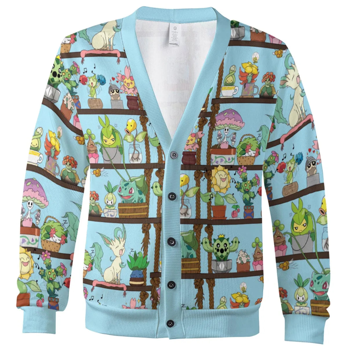 Grass Type Pokemon Cardigan