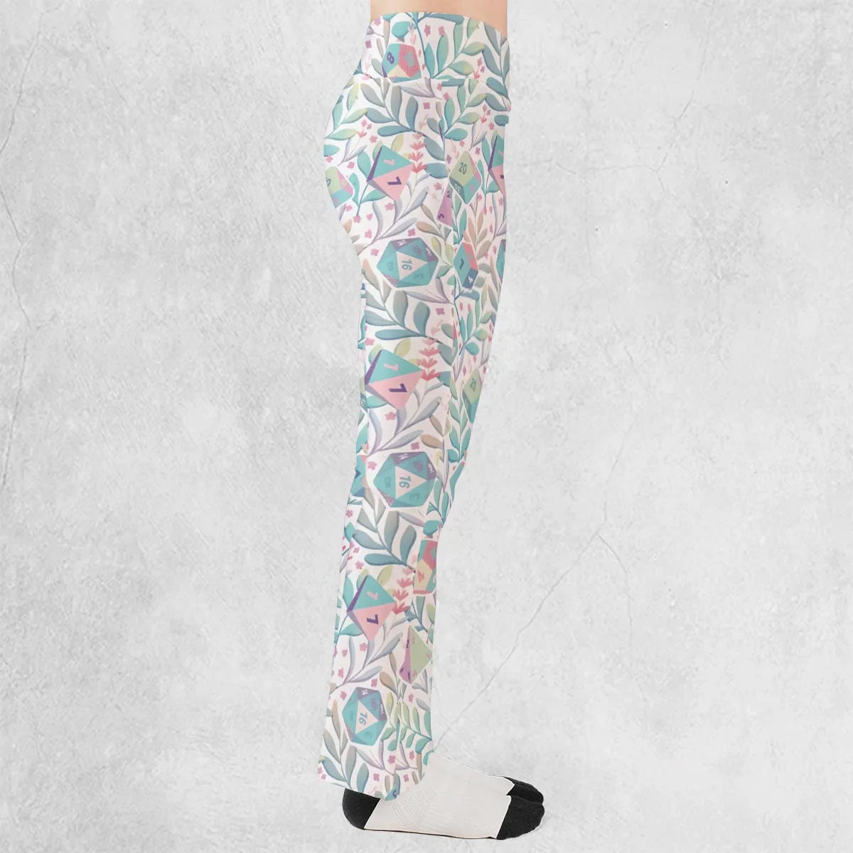 Dice Flower Soft DnD Flare Leggings