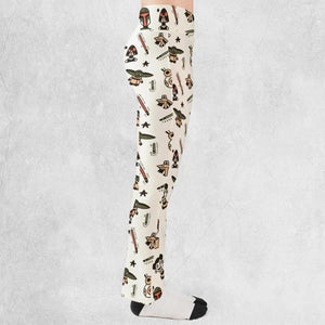 Retro Galaxy Star Wars Flare Leggings