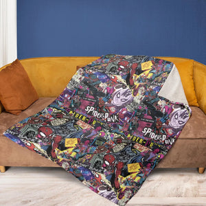 Spider-Punk Get Punked Across Spider-Verse Fleece Blanket