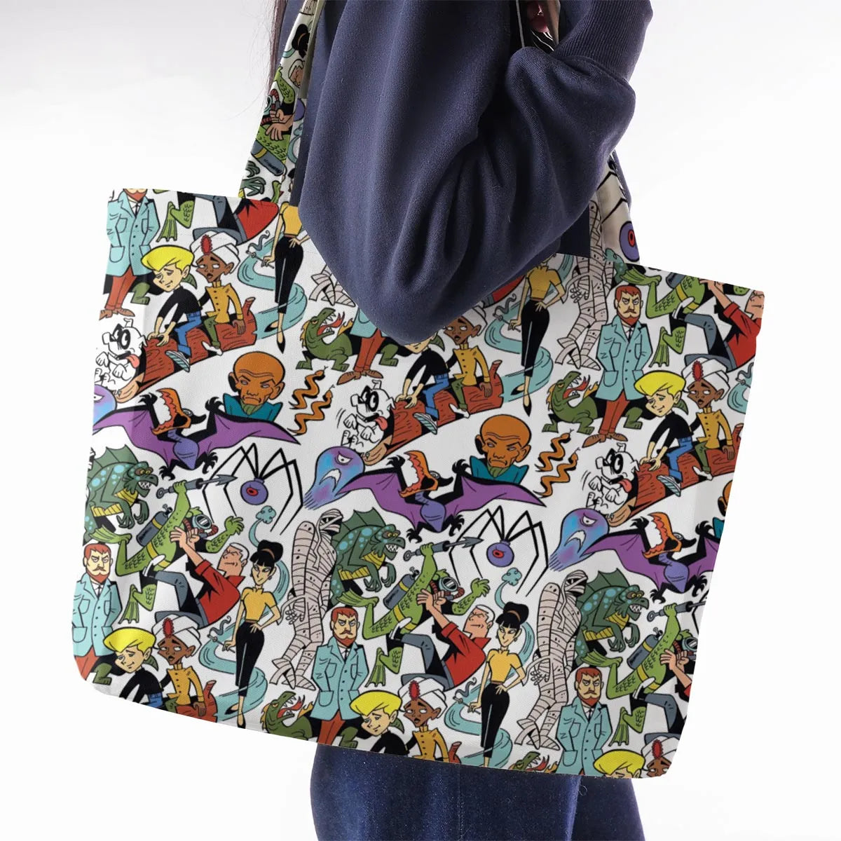 The Adventures Jonny Quest Large Tote Bag