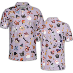 Iconography Rudolph the Red-Nosed Reindeer AOP Men/Women Polo Shirt