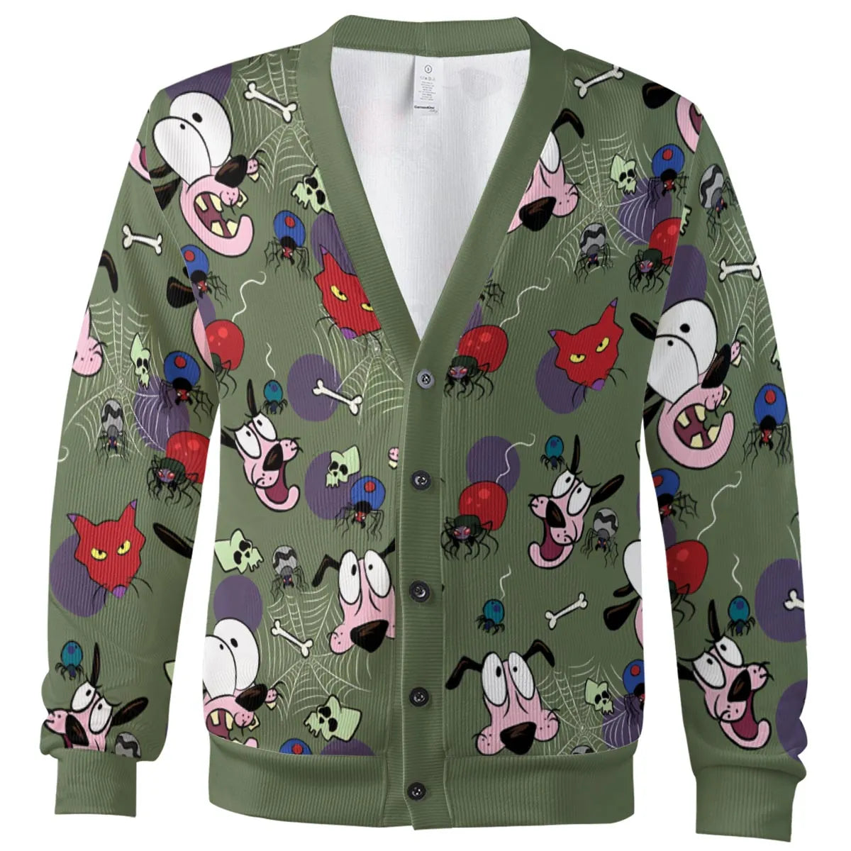 Toon Terror Courage The Cowardly Dog Cardigan