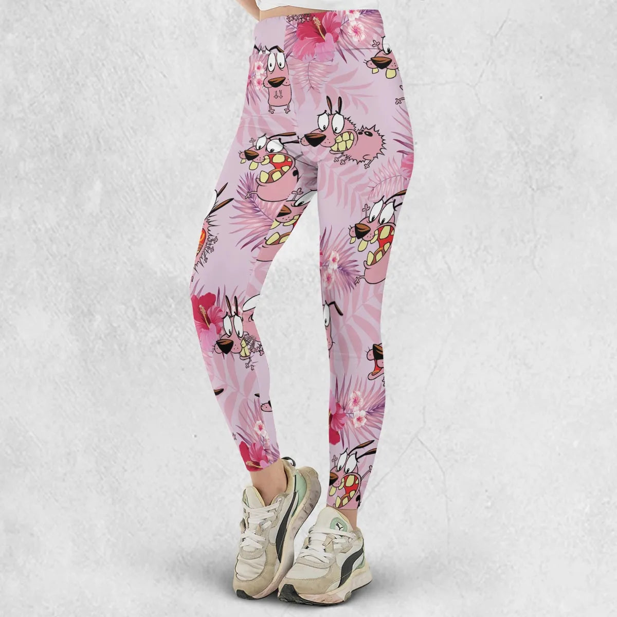 Courage the Cowardly Dog Floral Tropical Legging