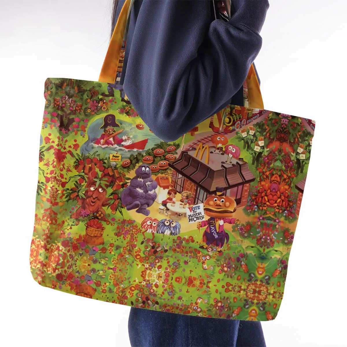 Wonder Foodland The Siege Of Mcdonaldland Large Tote Bag