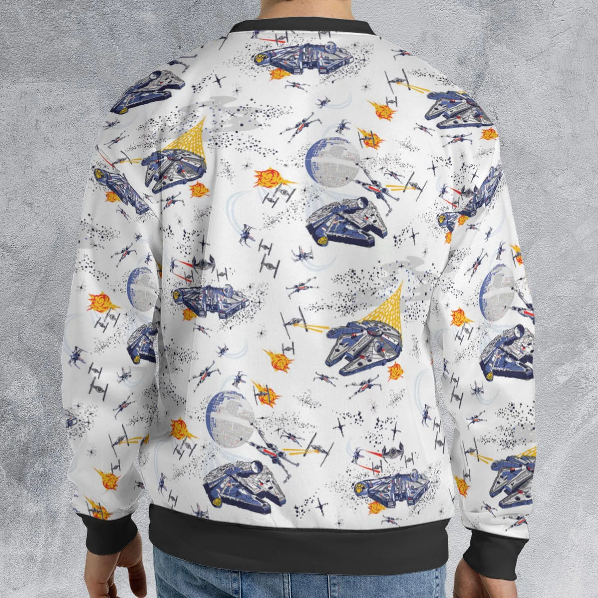 Millennium Falcon Patterns Star Wars All-over Print Sweatshirt