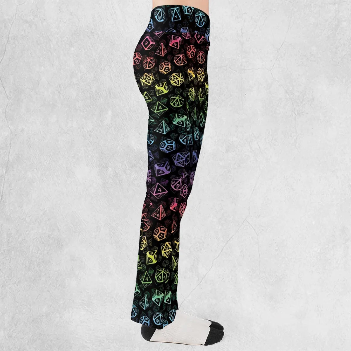 DnD Rainbow Dice Set Pattern Flare Leggings