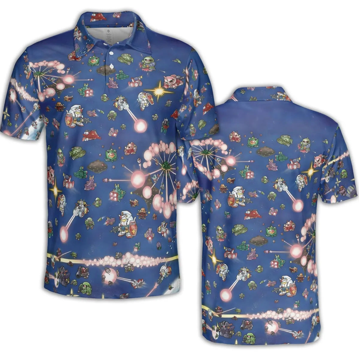 SD Gundam Battle AOP Men/Women Polo Shirt