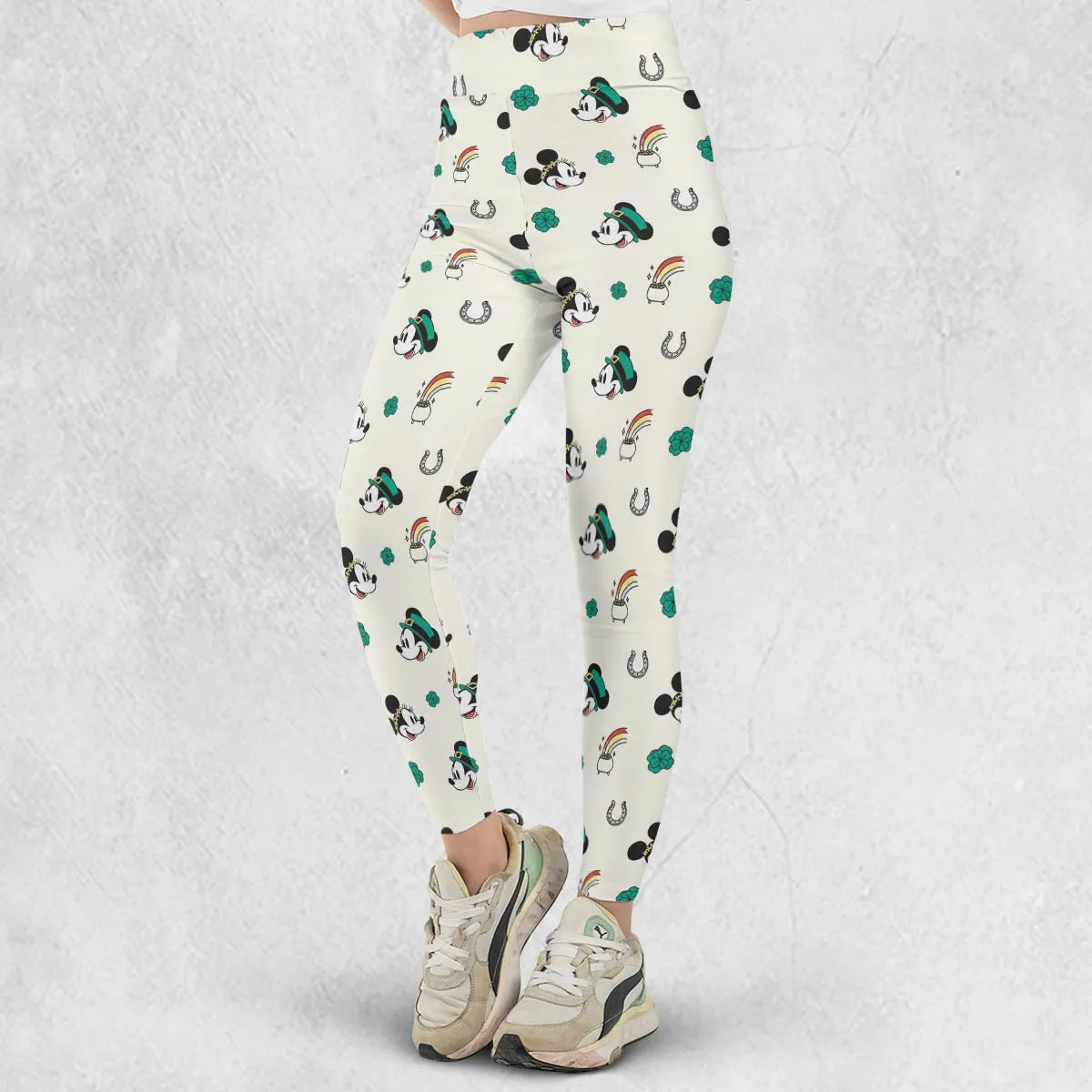 Mickey and Minnie St. Patrick's  Day Pattern Legging