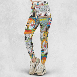 Olive Oyl Popeye Comic Legging