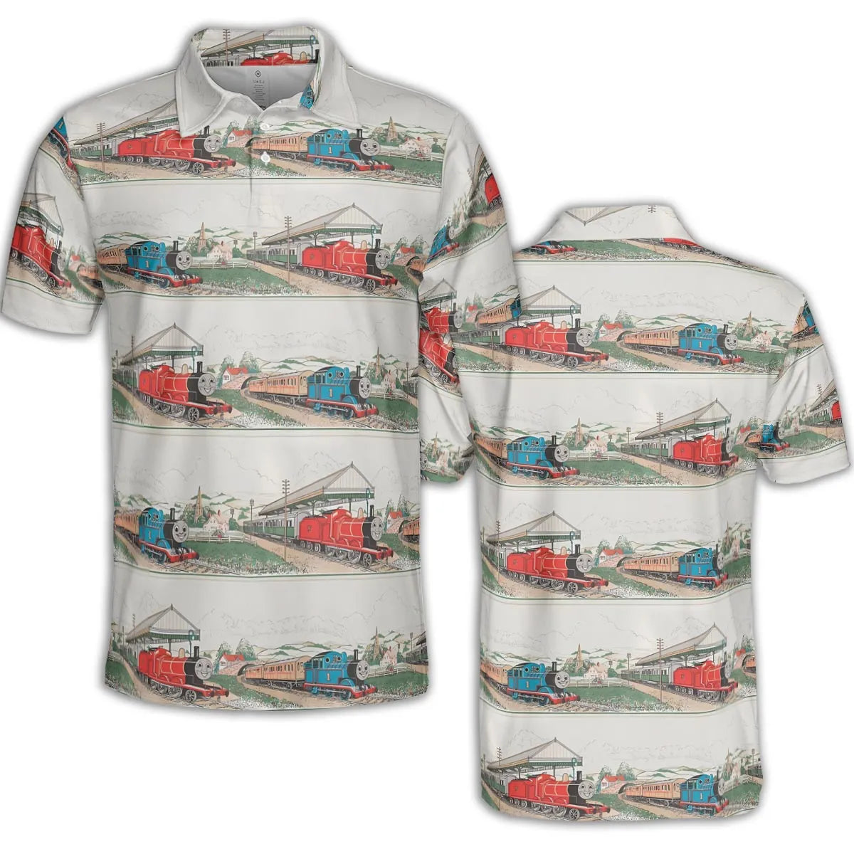Vintage Thomas & James AOP Men/Women Polo Shirt