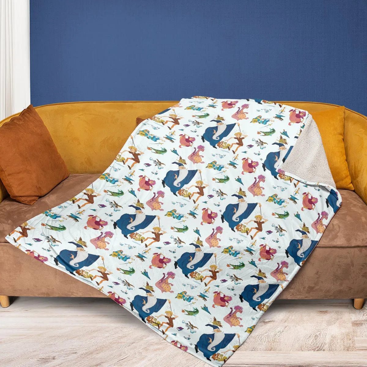 Sword in the Stone Pattern Fleece Blanket