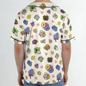 Nostalgic Candy From Your Childhood Unisex Baseball Jersey